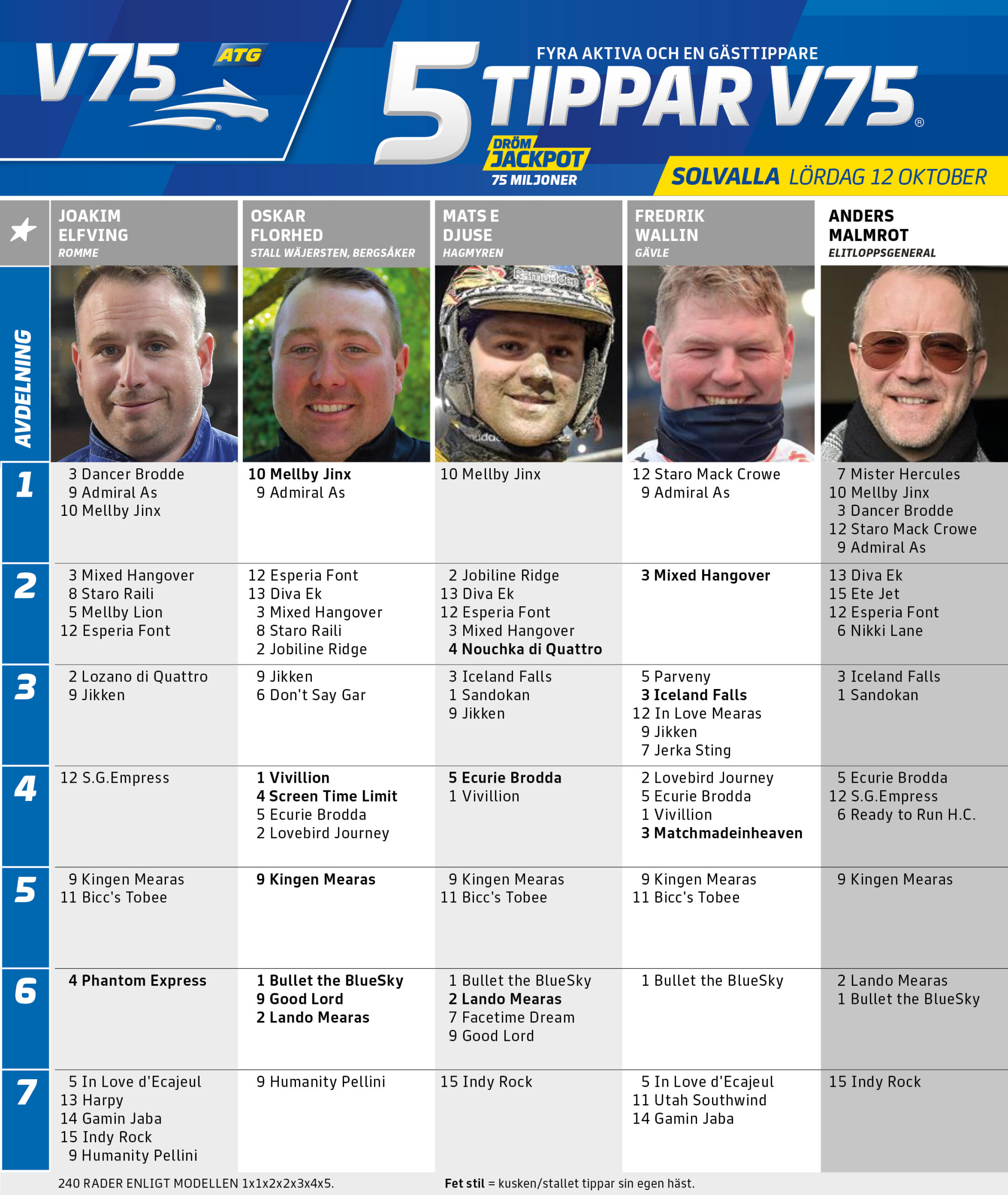 Bild “5 Tippar V75® Solvalla 12 oktober”