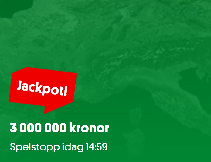 Bild “Söndags jackpot 3 miljoner”