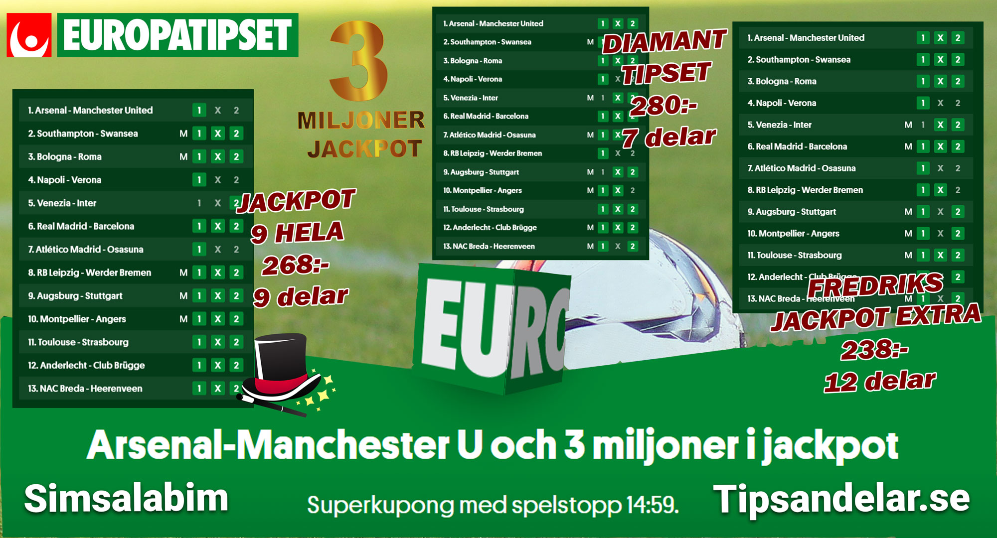 3 miljoner jackpot