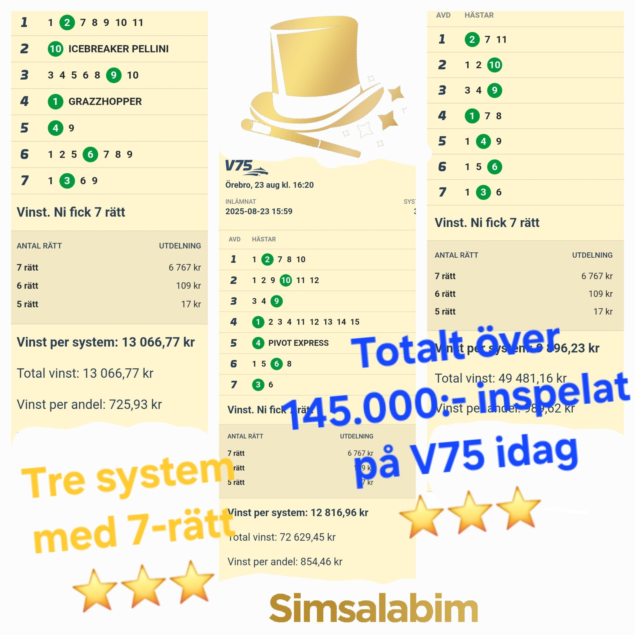 Bild “Vinstregn över Simsalabim igen!”