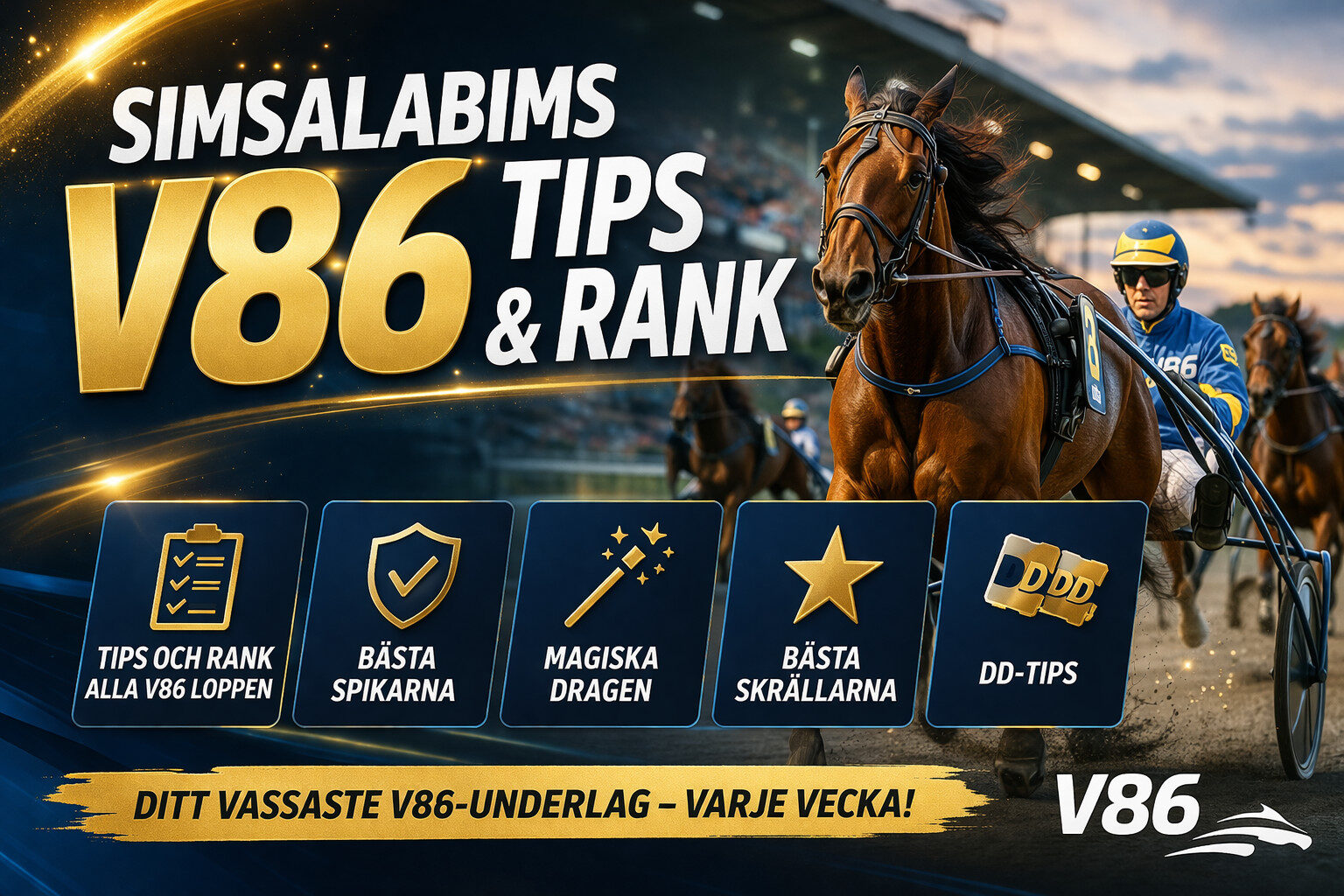 V86 tips och rank 15 april – 13 miljoner jackpot