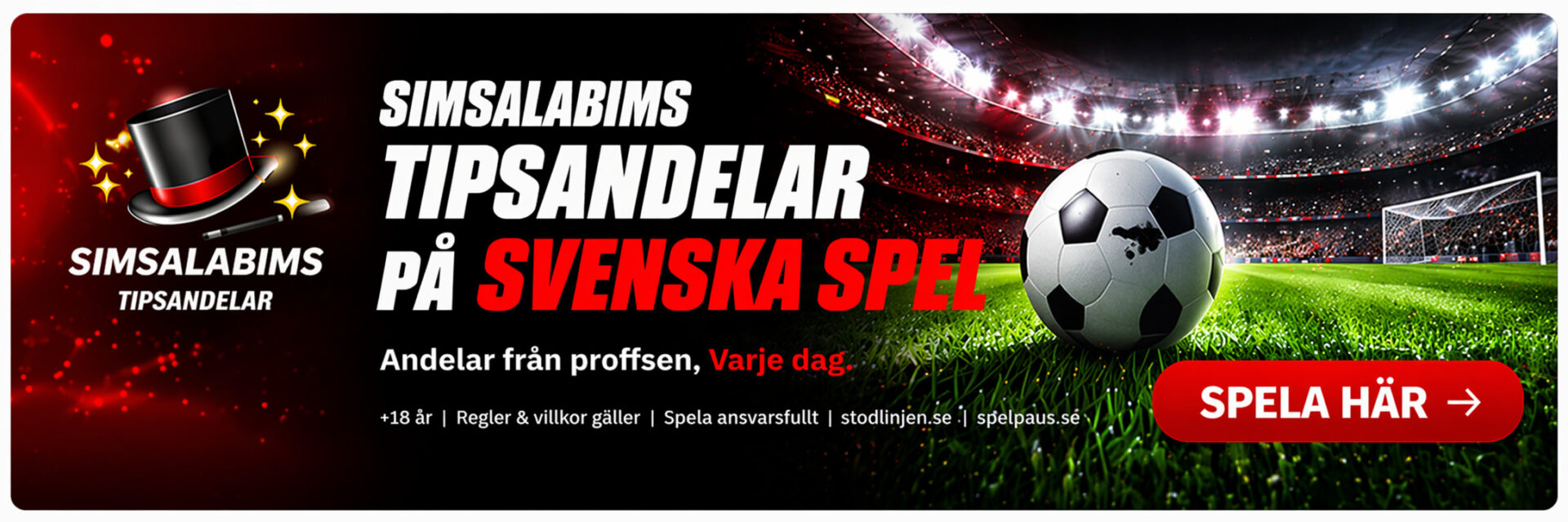 Simsalabims tipsandelar på Svenska Spel